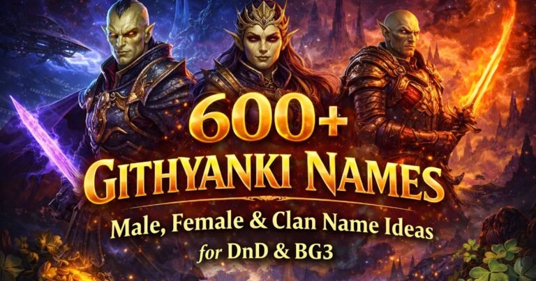 600+ Githyanki Names: Male, Female, DnD & BG3 Name Ideas