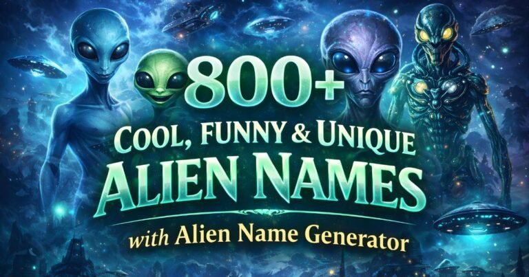 Alien Name Generator: 800+ Cool, Funny & Unique Alien Names