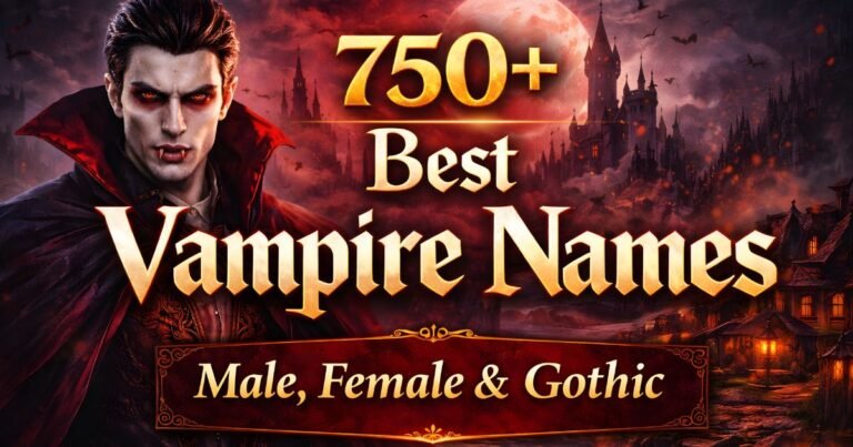 750+ Best Vampire Names: Male, Female & Gothic