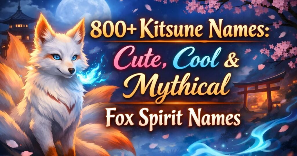 800+ Kitsune Names: Cute, Cool & Mythical Fox Spirit Names