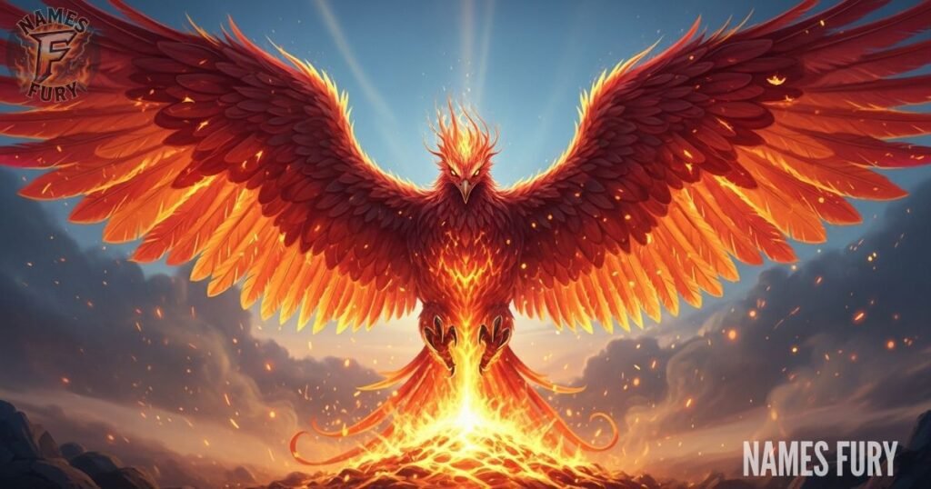 phoenix rising from ashes illustration